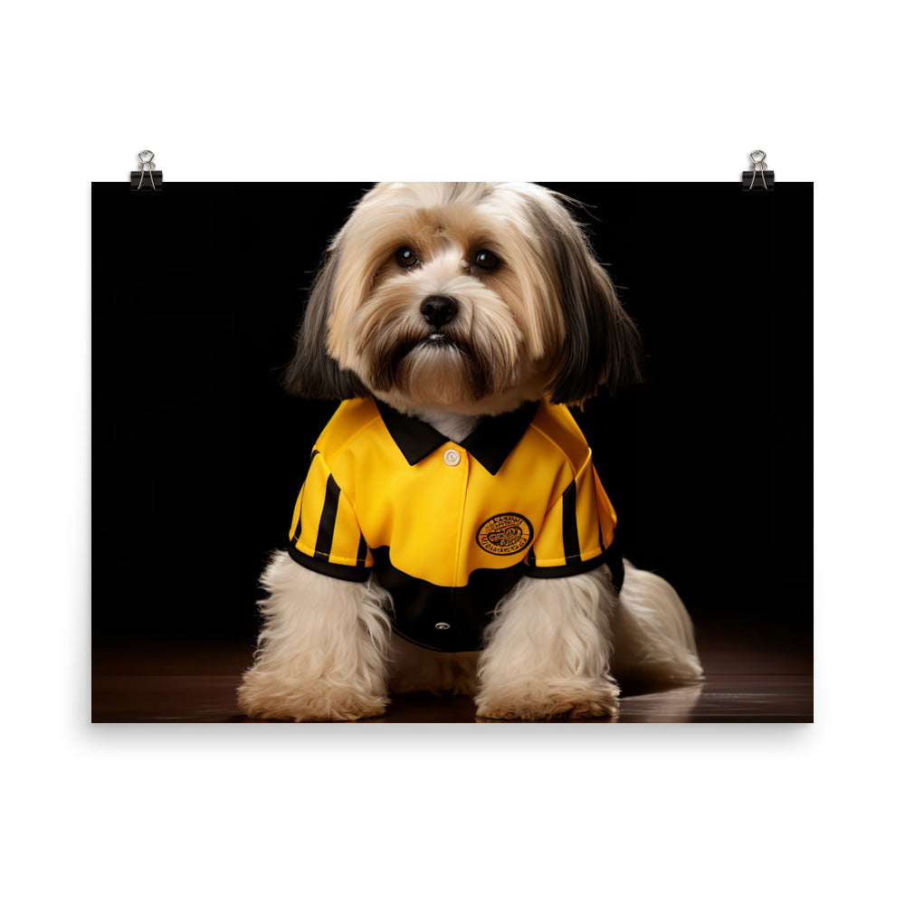 Lhasa Apso Referee Photo paper poster - PosterfyAI.com