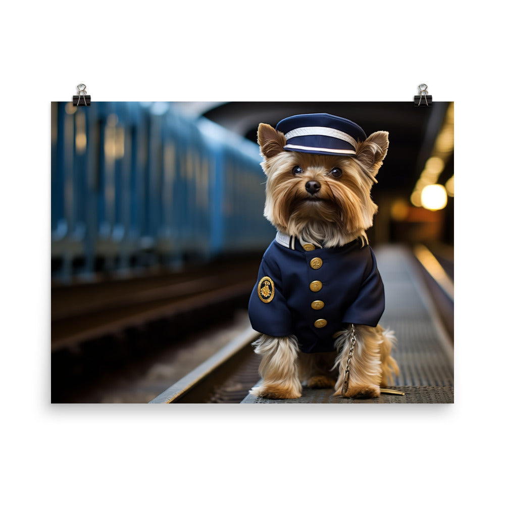 Yorkshire Terrier Transit Operator Photo paper poster - PosterfyAI.com