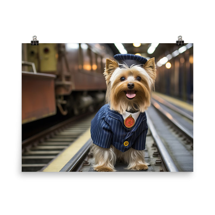 Yorkshire Terrier Transit Operator Photo paper poster - PosterfyAI.com