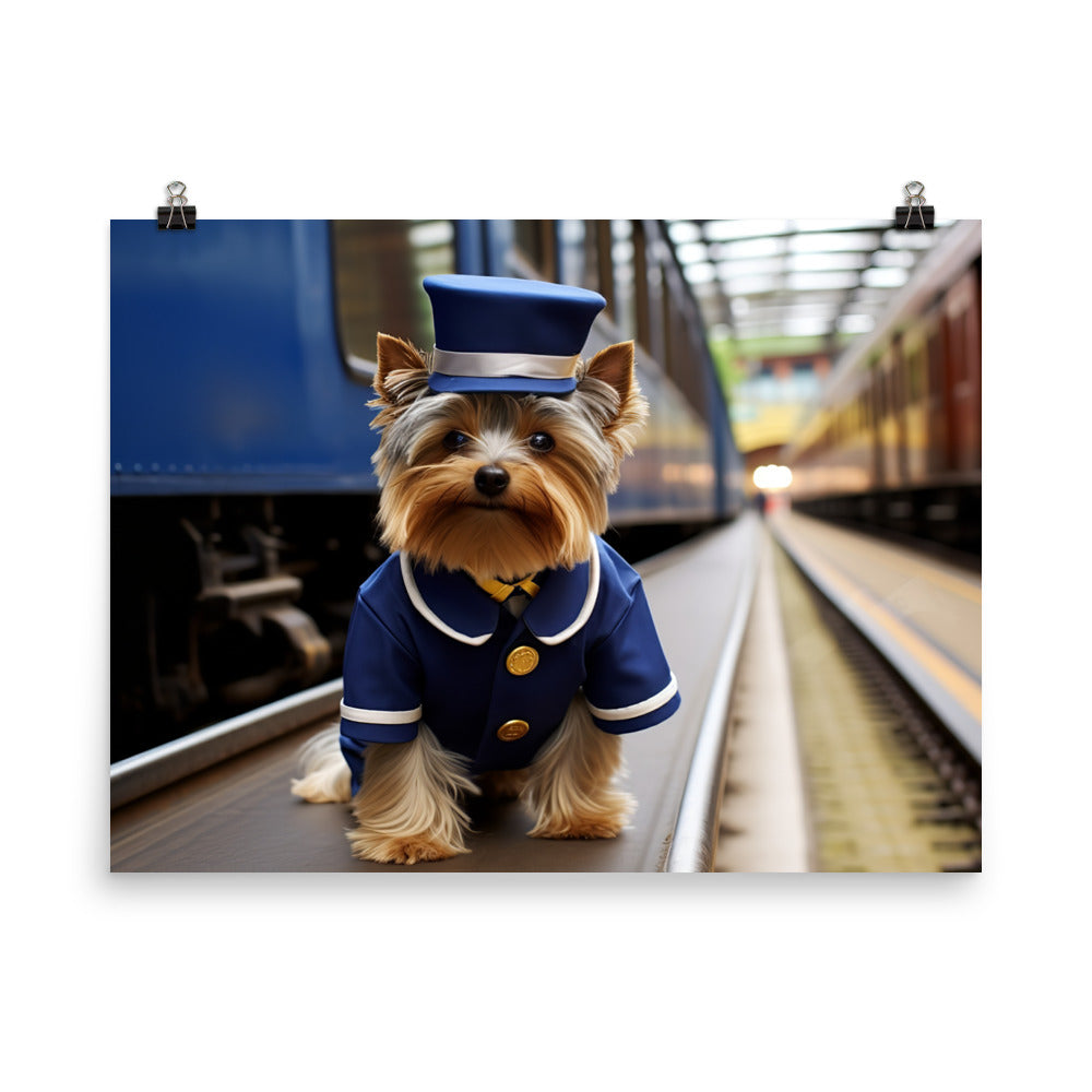 Yorkshire Terrier Transit Operator Photo paper poster - PosterfyAI.com