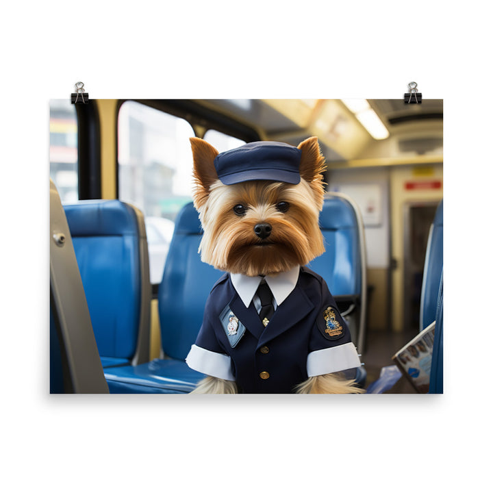 Yorkshire Terrier Transit Operator Photo paper poster - PosterfyAI.com