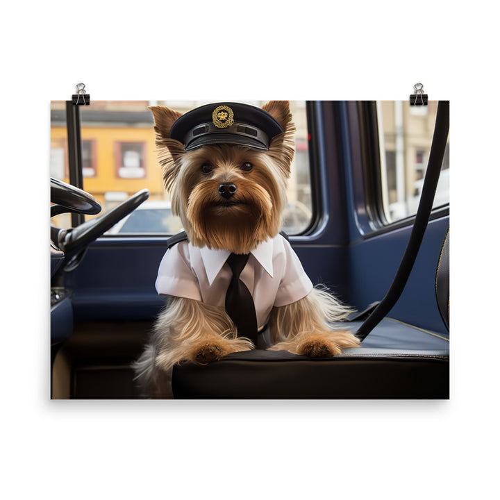 Yorkshire Terrier Transit Operator Photo paper poster - PosterfyAI.com