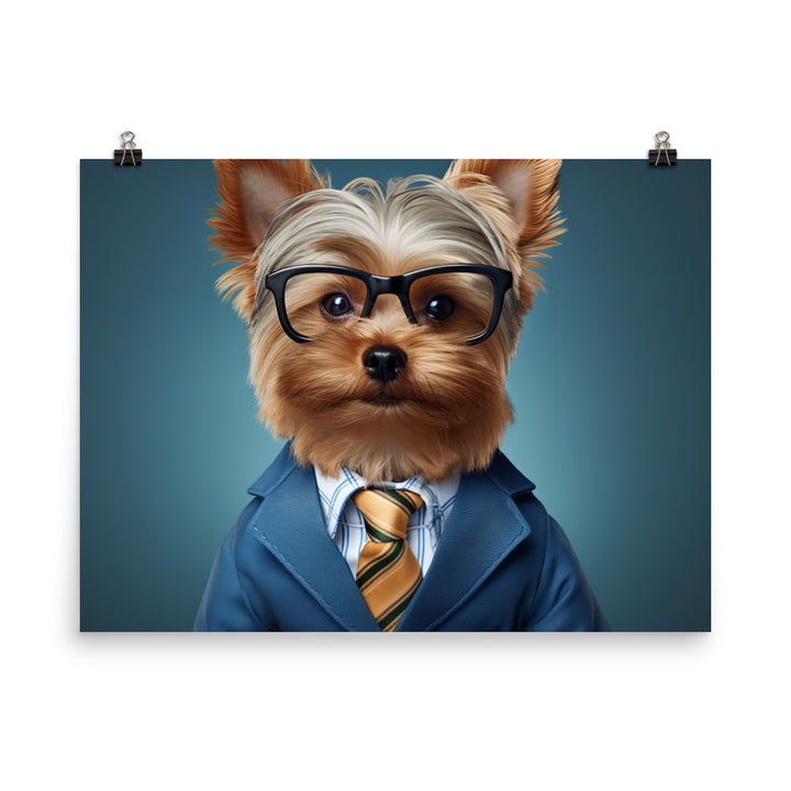 Yorkshire Terrier Sales Consultant Photo paper poster - PosterfyAI.com