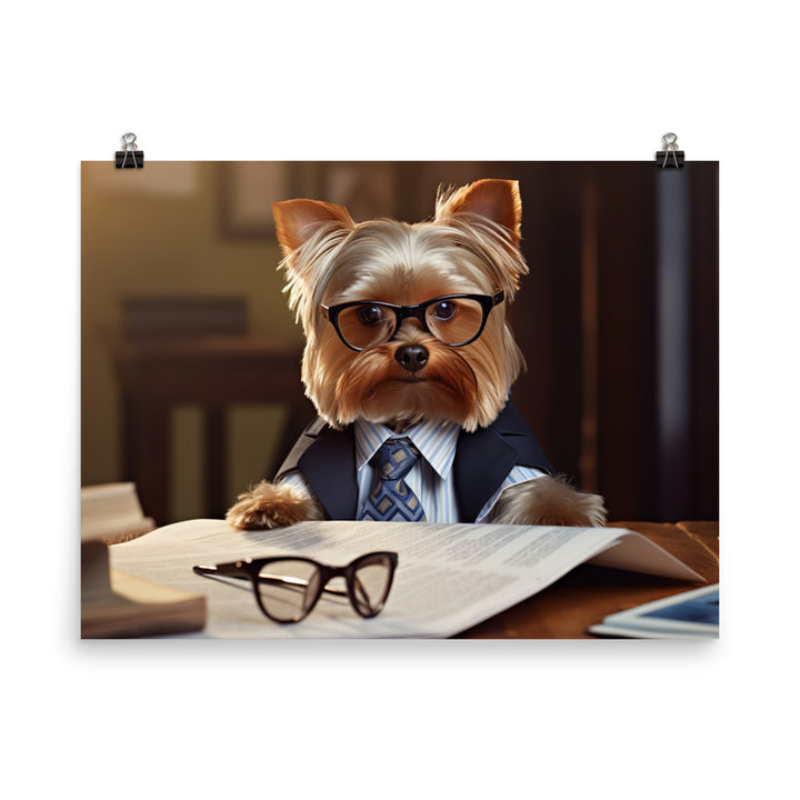 Yorkshire Terrier Sales Consultant Photo paper poster - PosterfyAI.com