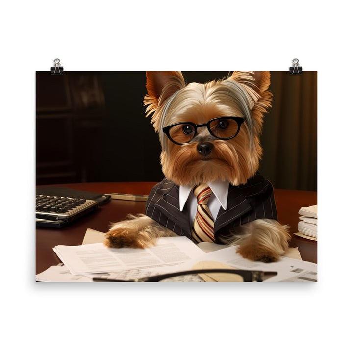 Yorkshire Terrier Sales Consultant Photo paper poster - PosterfyAI.com