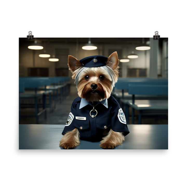 Yorkshire Terrier Prison Officer Photo paper poster - PosterfyAI.com