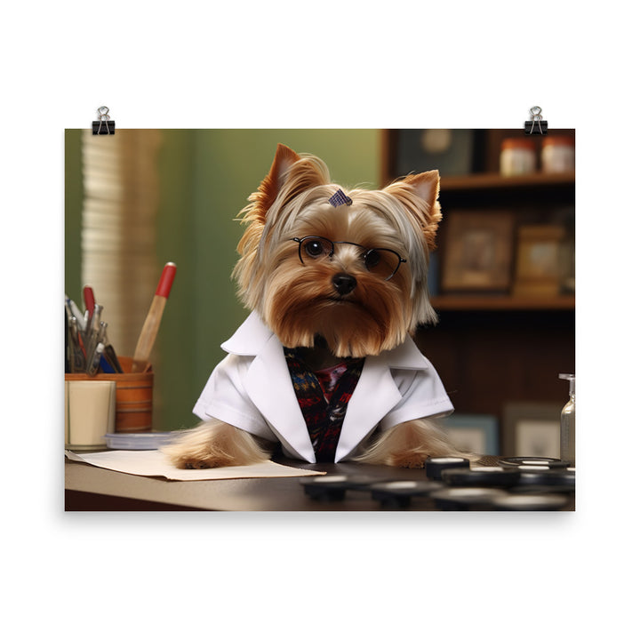 Yorkshire Terrier Pharmacist Photo paper poster - PosterfyAI.com