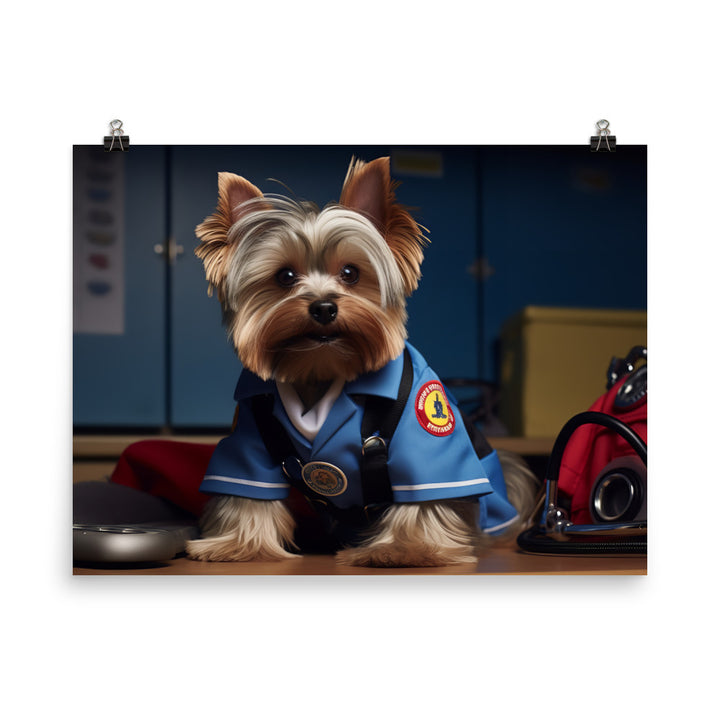 Yorkshire Terrier Paramedic Photo paper poster - PosterfyAI.com