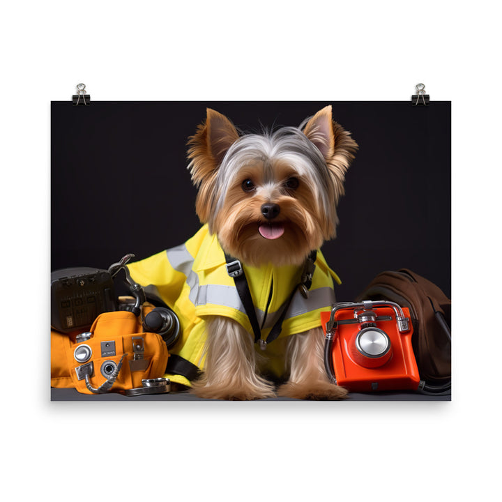 Yorkshire Terrier Paramedic Photo paper poster - PosterfyAI.com