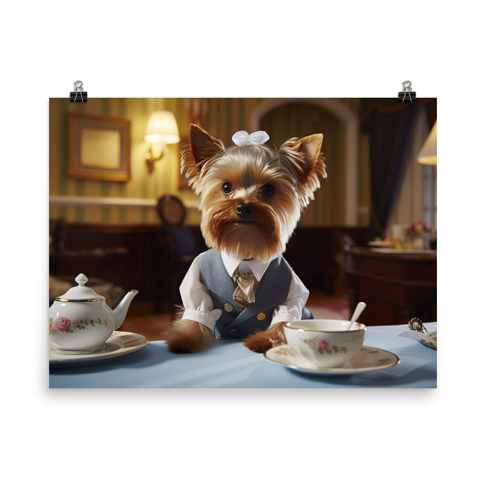 Yorkshire Terrier Hotel Staff Photo paper poster - PosterfyAI.com