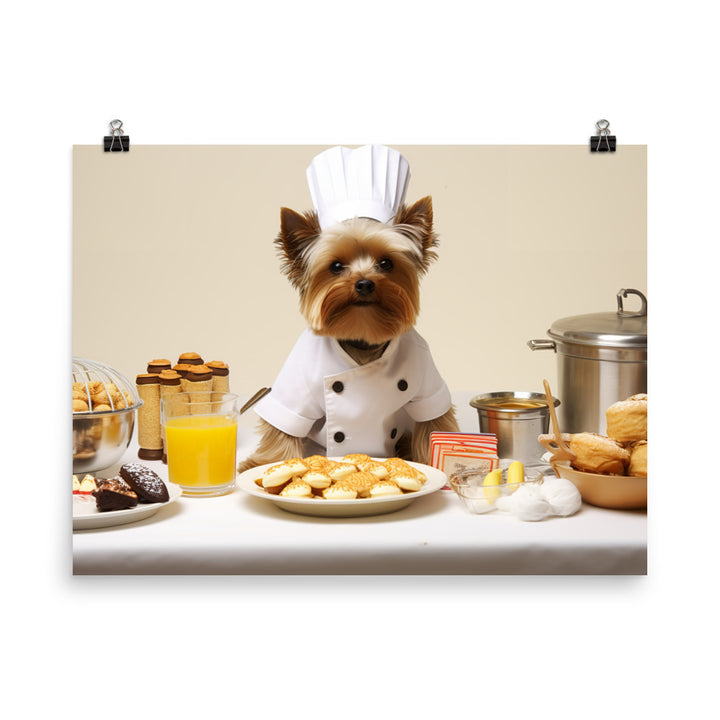 Yorkshire Terrier Fast Food Crew Photo paper poster - PosterfyAI.com