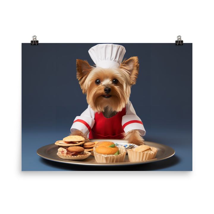 Yorkshire Terrier Fast Food Crew Photo paper poster - PosterfyAI.com