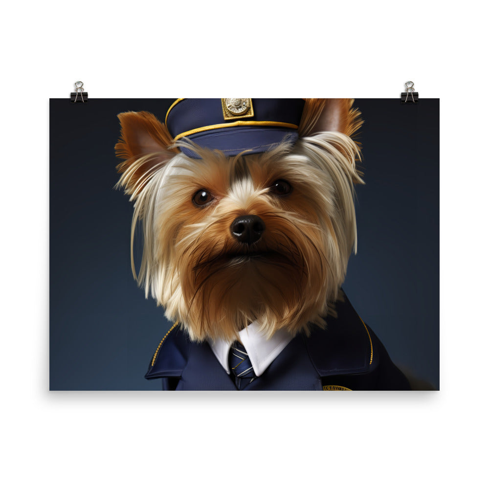 Yorkshire Terrier Cabin Crew Photo paper poster - PosterfyAI.com