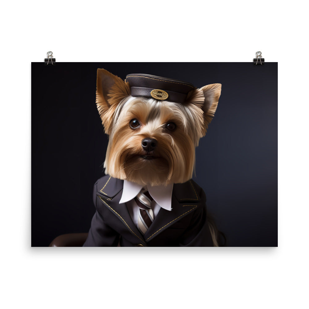 Yorkshire Terrier Cabin Crew Photo paper poster - PosterfyAI.com