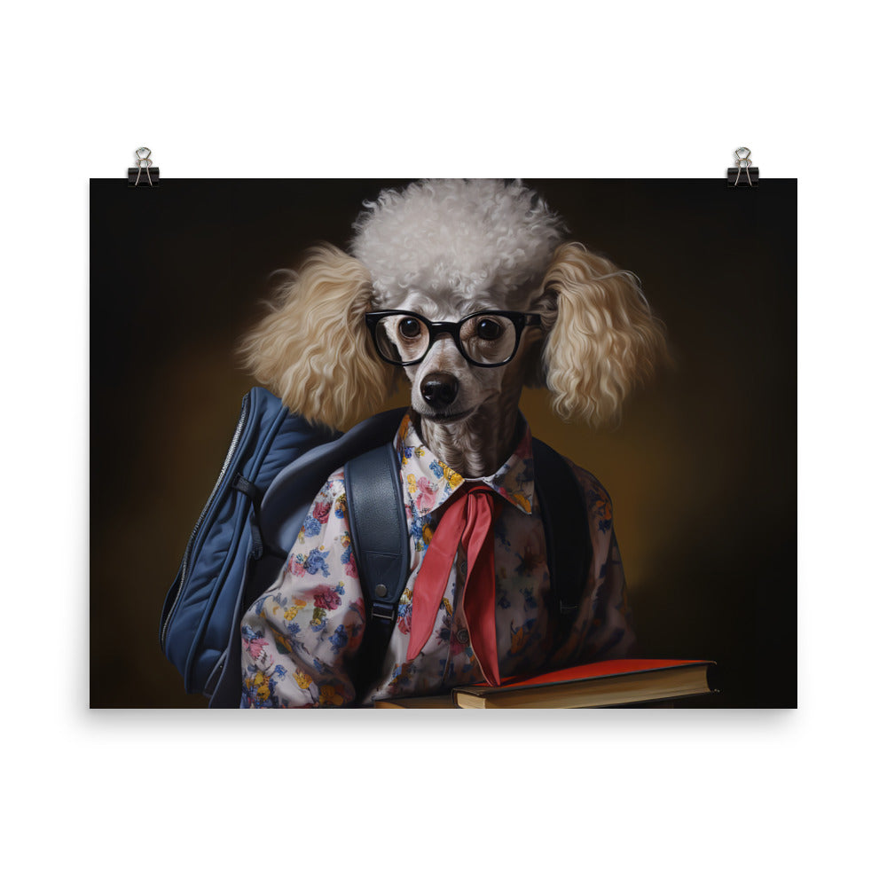 Poodle Student Photo paper poster - PosterfyAI.com