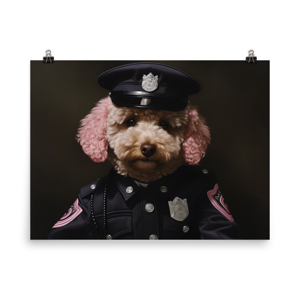 Poodle Security Officer Photo paper poster - PosterfyAI.com