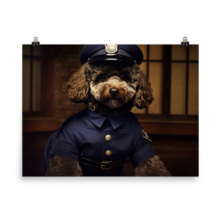 Poodle Prison Officer Photo paper poster - PosterfyAI.com