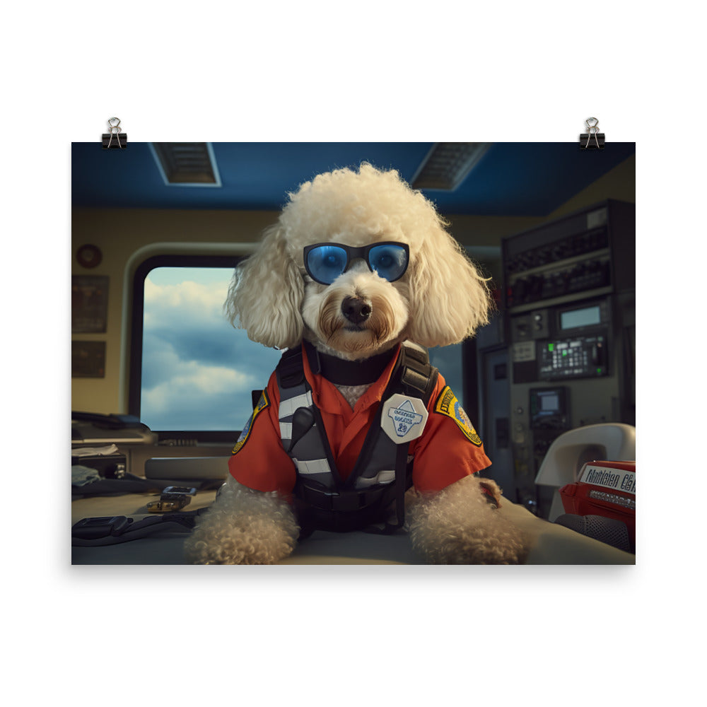 Poodle Paramedic Photo paper poster - PosterfyAI.com