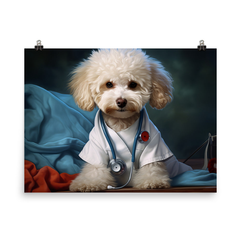 Poodle Nurse Photo paper poster - PosterfyAI.com