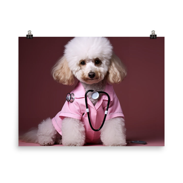 Poodle Nurse Photo paper poster - PosterfyAI.com