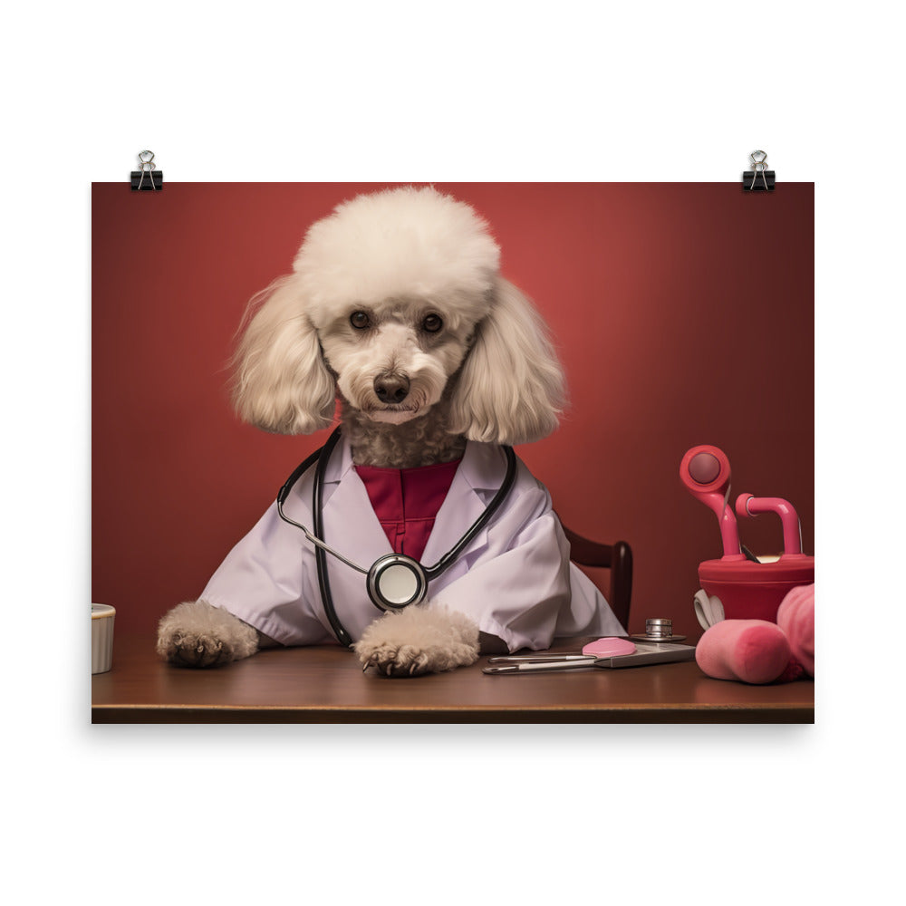 Poodle Nurse Photo paper poster - PosterfyAI.com