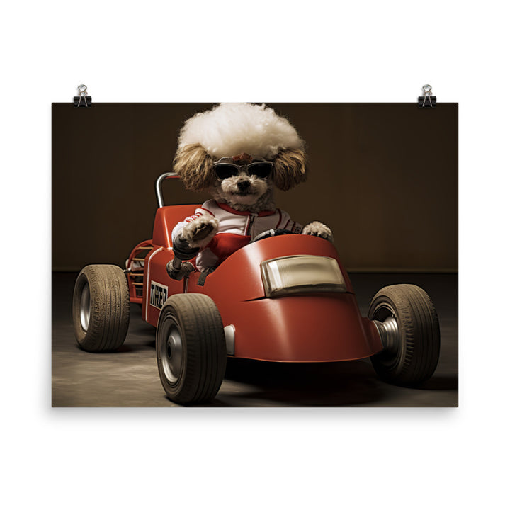 Poodle Motorsport Athlete Photo paper poster - PosterfyAI.com