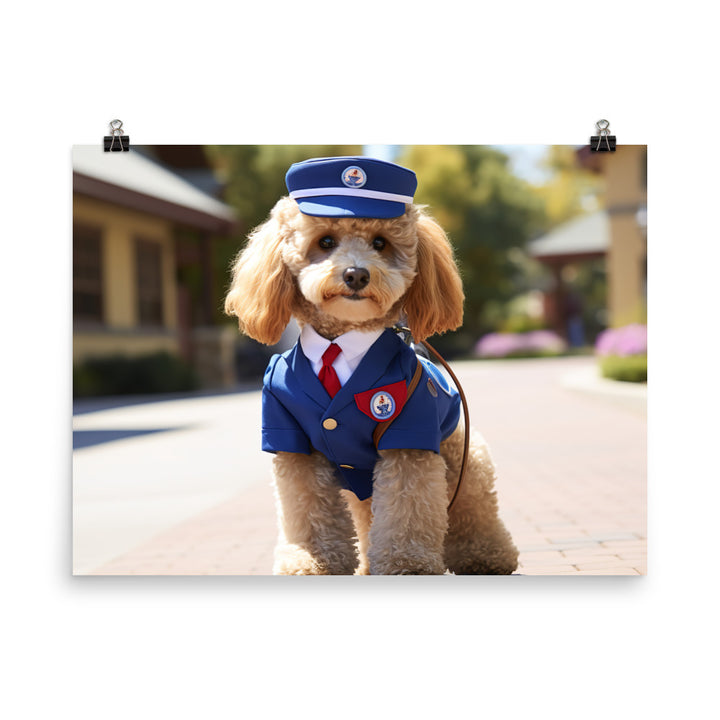 Poodle Mail Carrier Photo paper poster - PosterfyAI.com