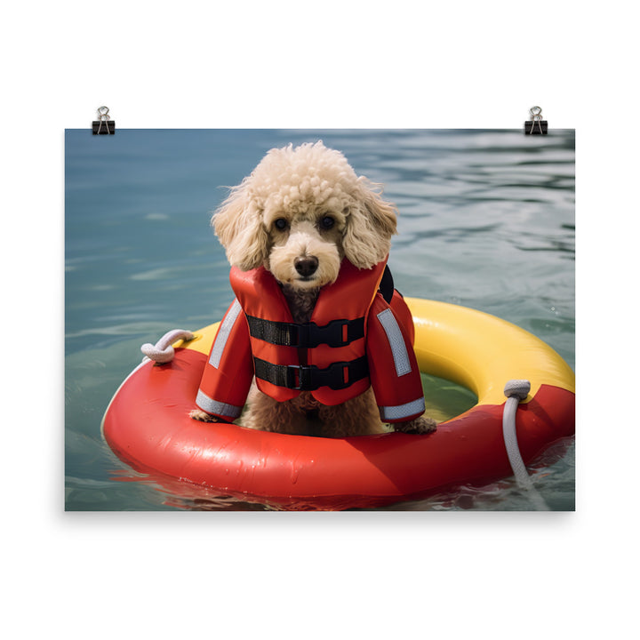 Poodle Lifeguard Photo paper poster - PosterfyAI.com