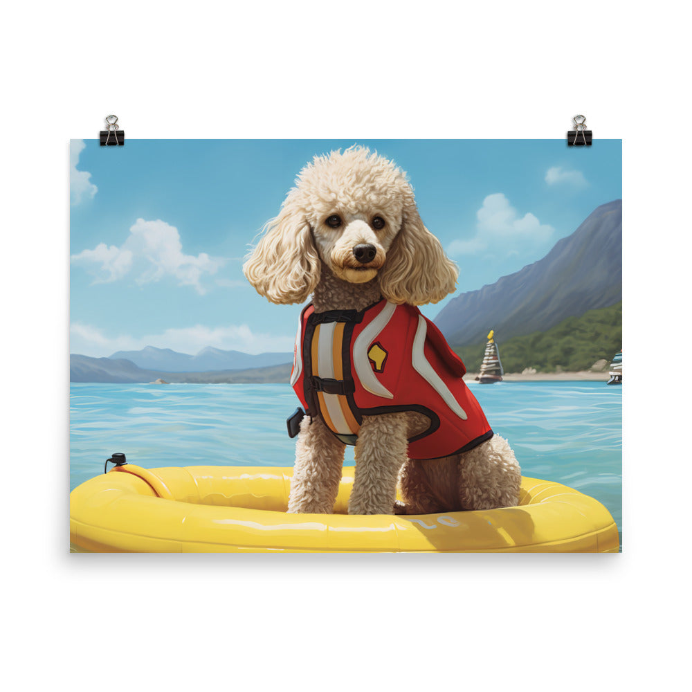 Poodle Lifeguard Photo paper poster - PosterfyAI.com