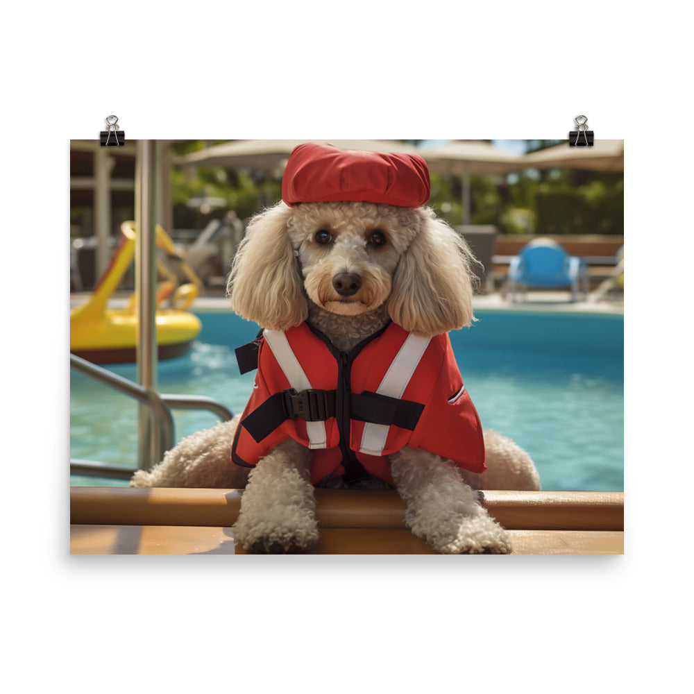 Poodle Lifeguard Photo paper poster - PosterfyAI.com