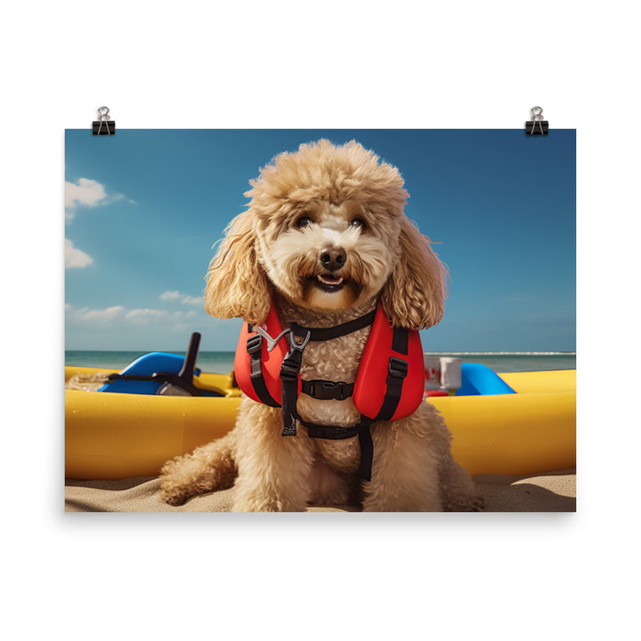 Poodle Lifeguard Photo paper poster - PosterfyAI.com