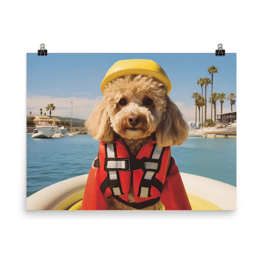 Poodle Lifeguard Photo paper poster - PosterfyAI.com