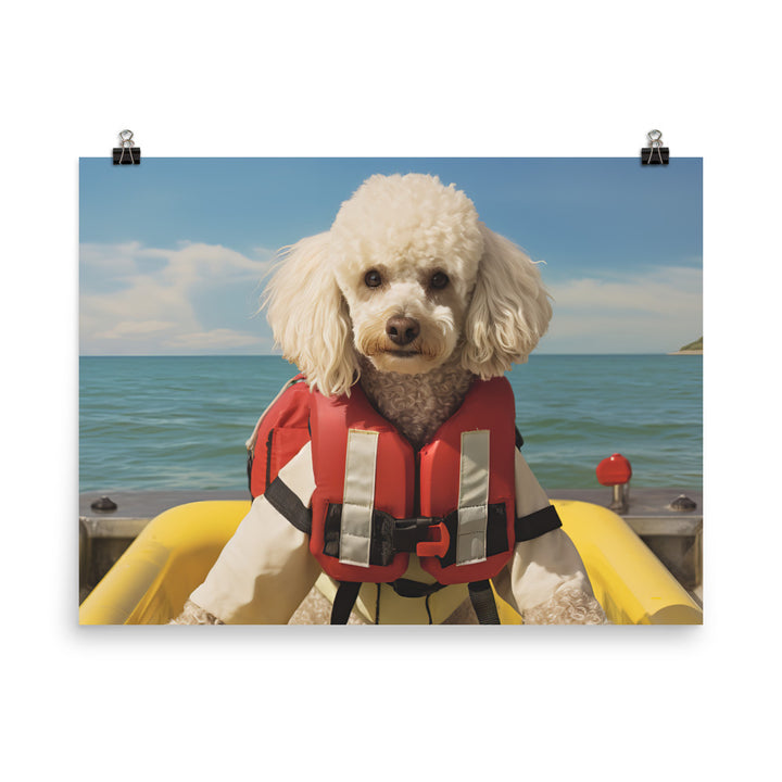 Poodle Lifeguard Photo paper poster - PosterfyAI.com