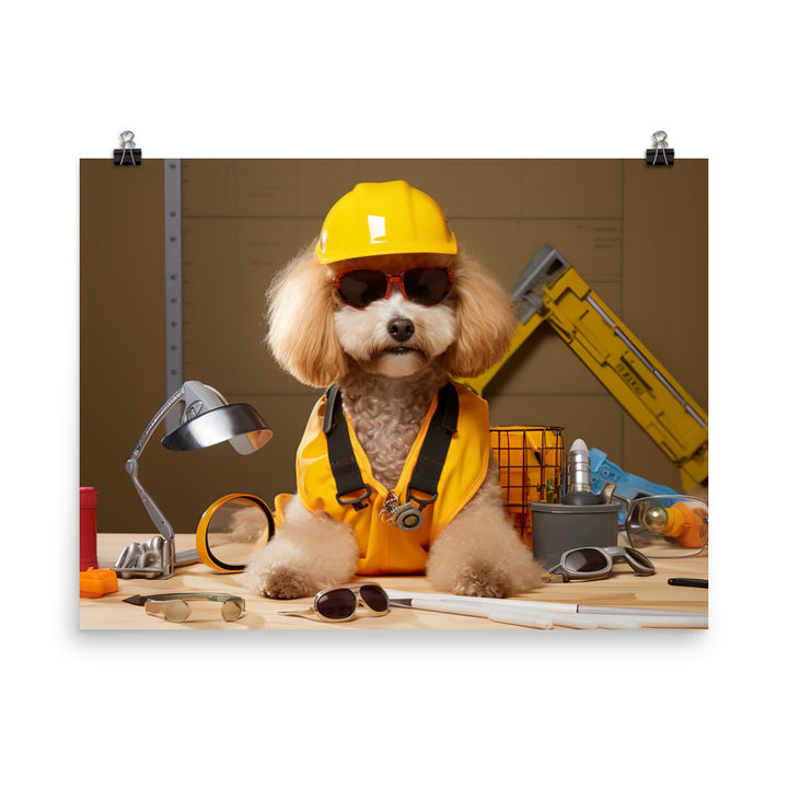 Poodle Contractor Photo paper poster - PosterfyAI.com