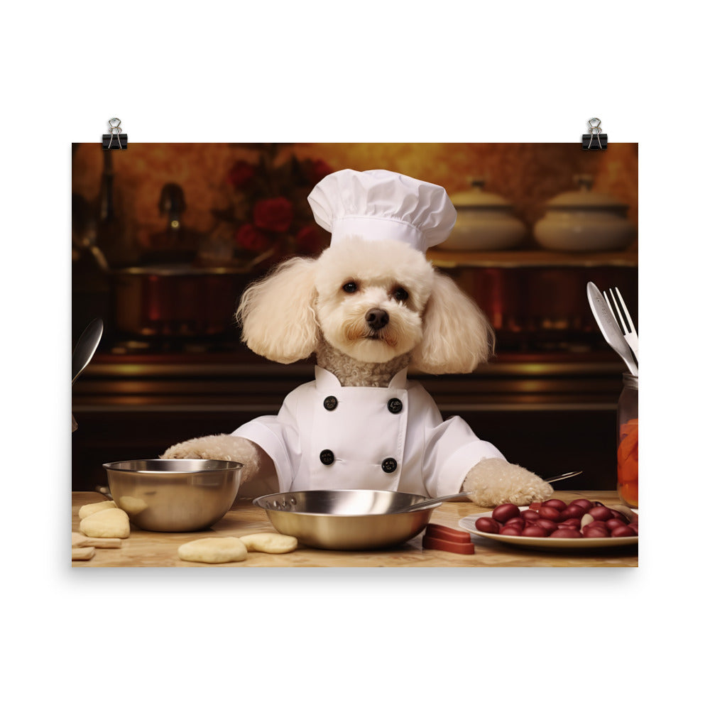 Poodle Chef Photo paper poster - PosterfyAI.com