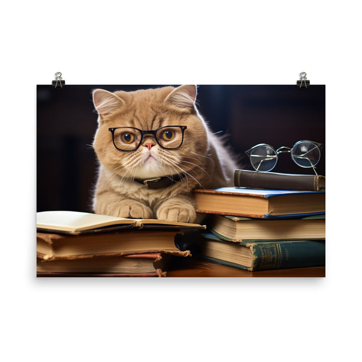 Exotic Shorthair Student Photo paper poster - PosterfyAI.com