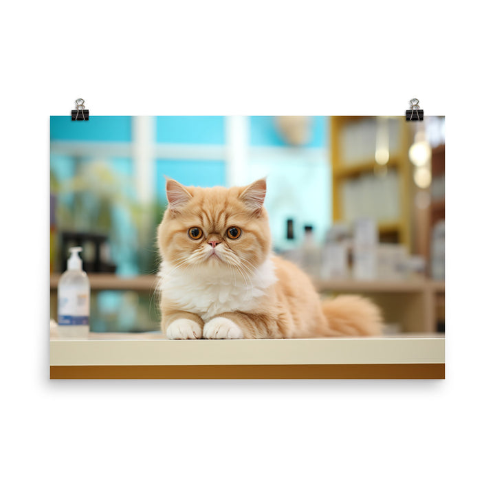 Exotic Shorthair Pharmacist Photo paper poster - PosterfyAI.com