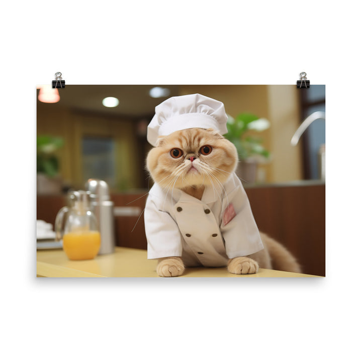 Exotic Shorthair Nurse Photo paper poster - PosterfyAI.com