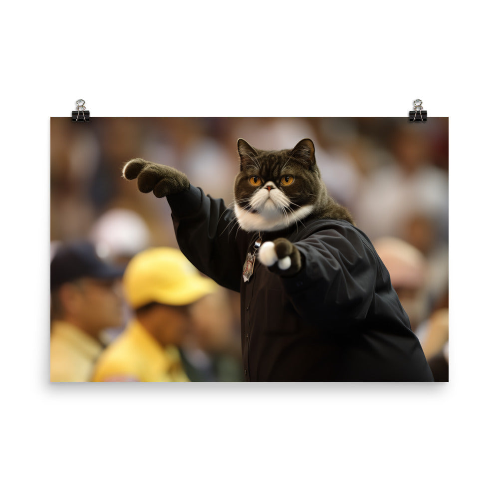 Exotic Shorthair Referee Photo paper poster - PosterfyAI.com