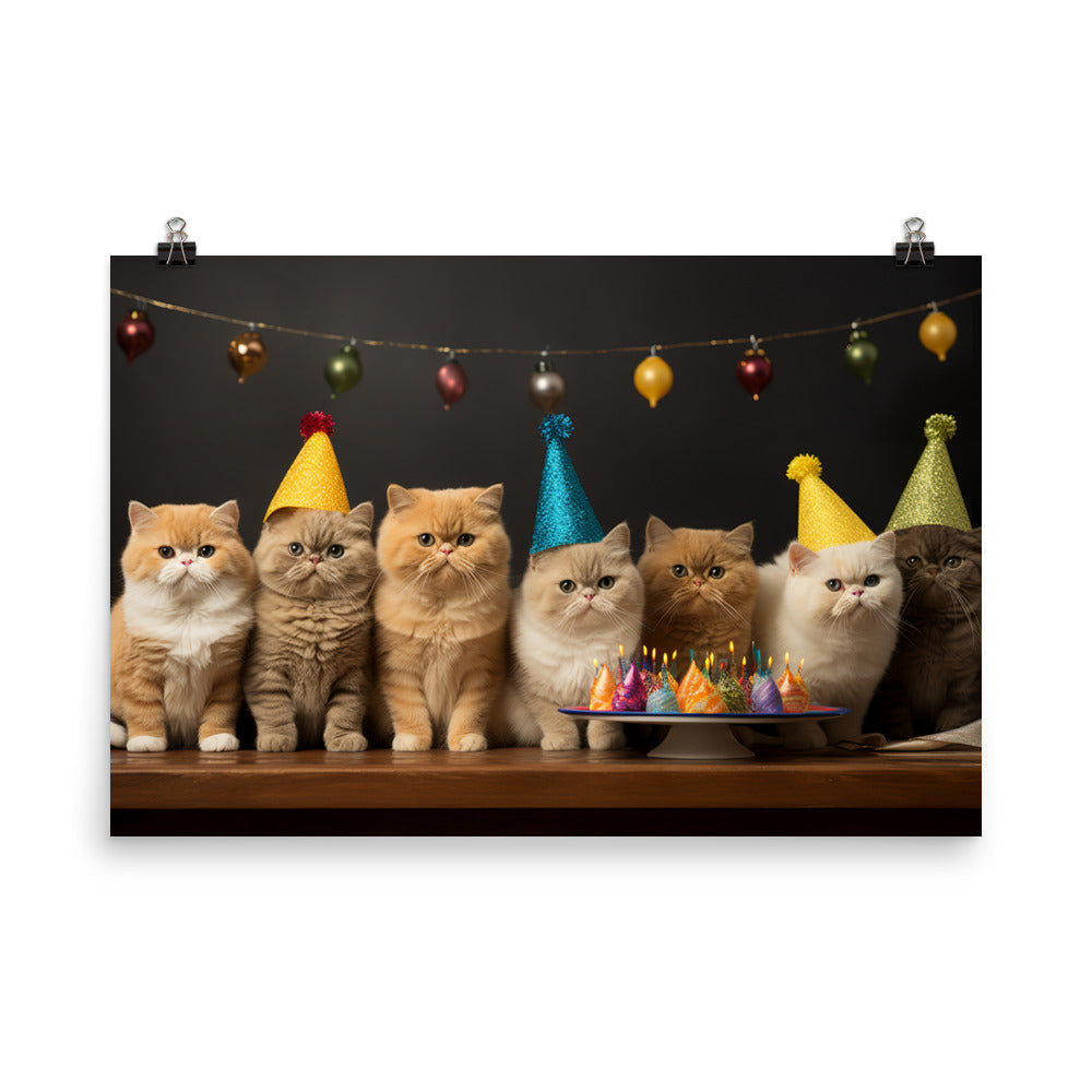 Exotic Shorthair Photo paper poster - PosterfyAI.com