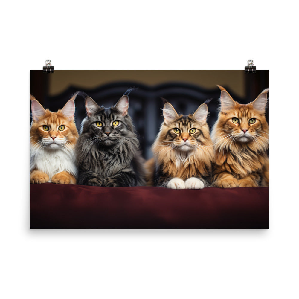 Maine Coon Photo paper poster - PosterfyAI.com