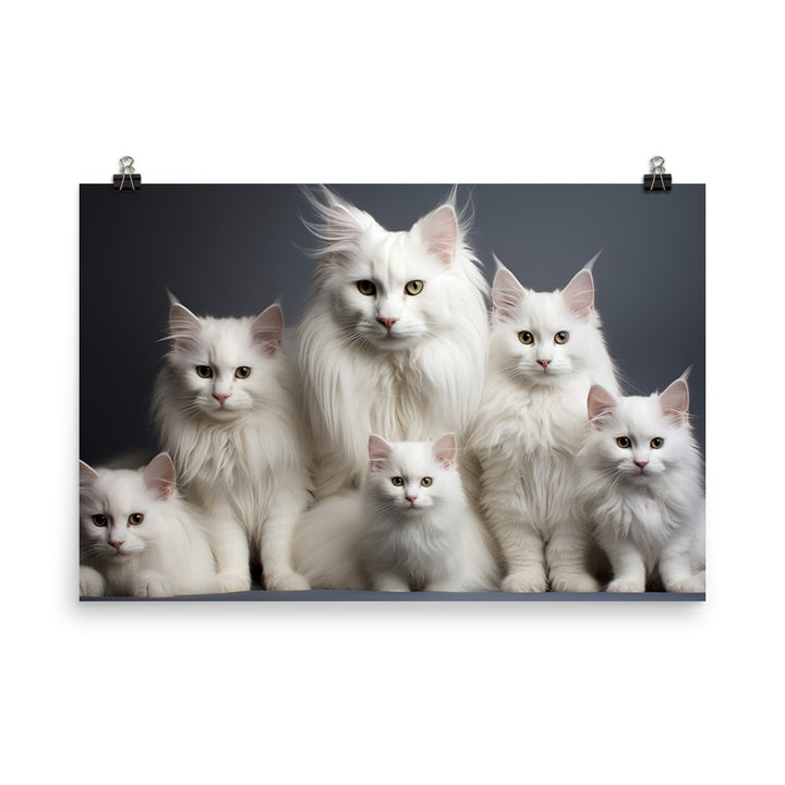 Turkish Angora Photo paper poster - PosterfyAI.com