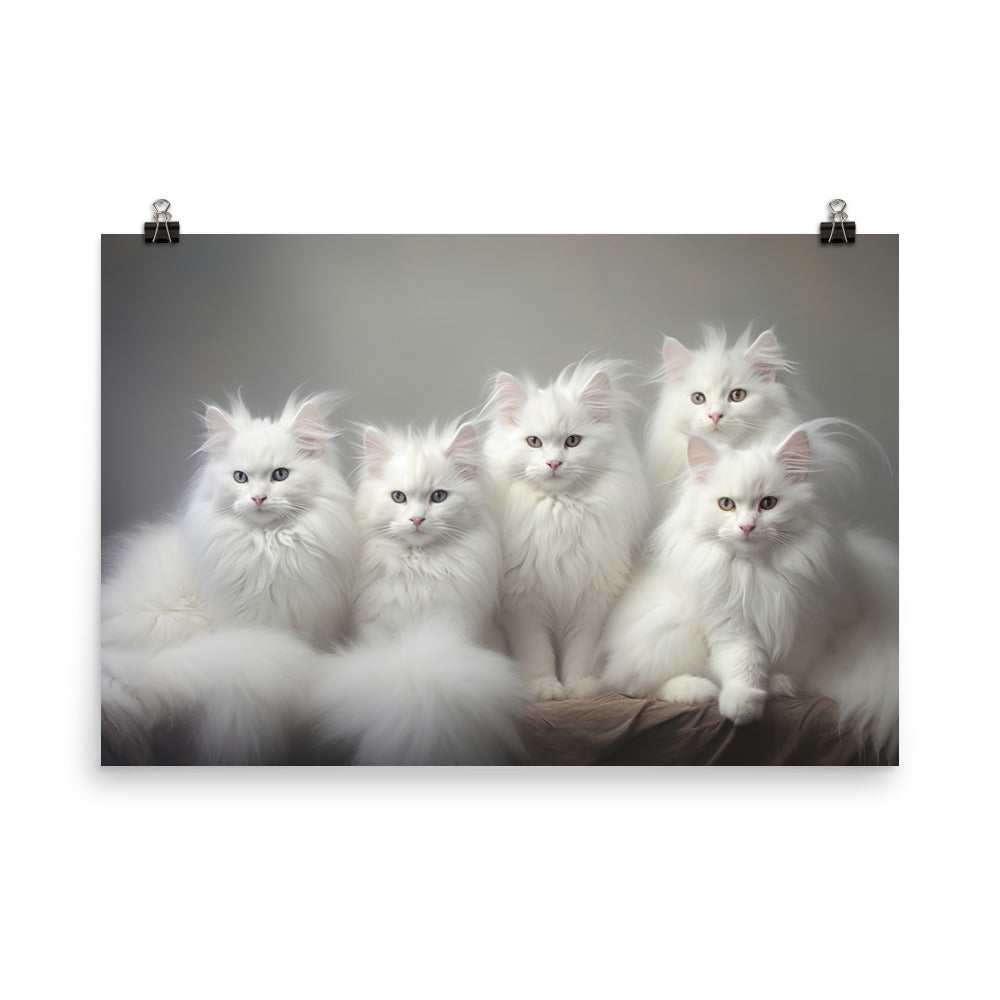 Turkish Angora Photo paper poster - PosterfyAI.com