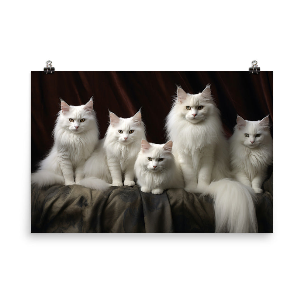 Turkish Angora Photo paper poster - PosterfyAI.com