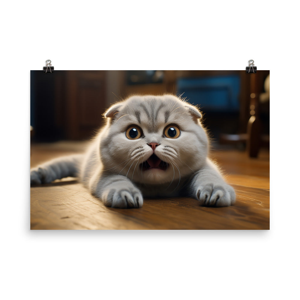 Scottish Fold photo paper poster - PosterfyAI.com