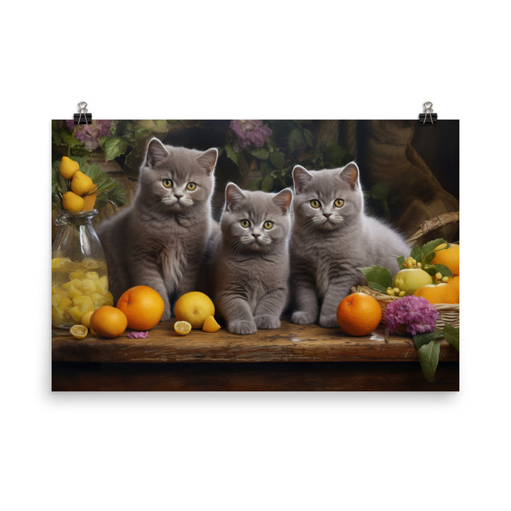 British Shorthair Photo paper poster - PosterfyAI.com