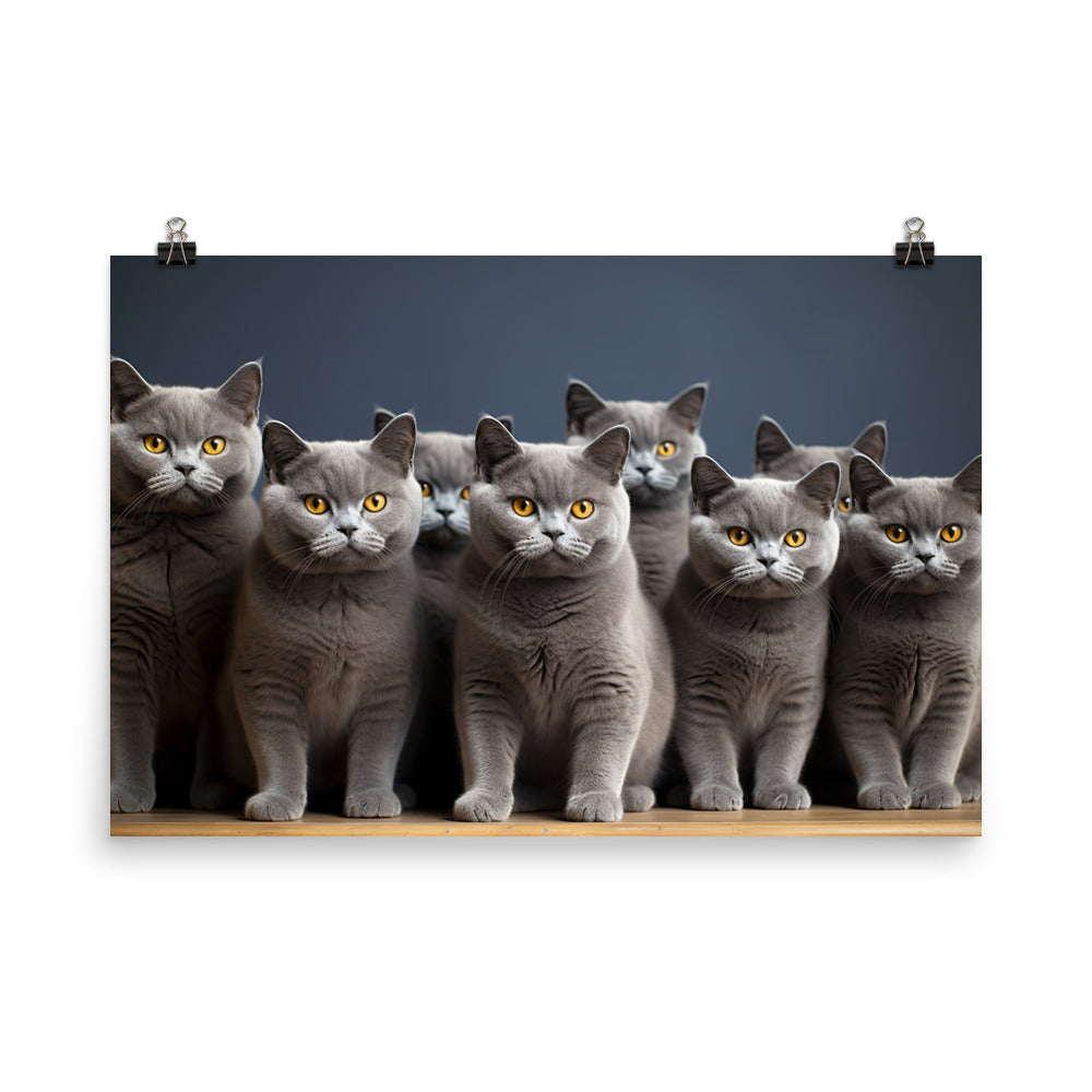 British Shorthair Photo paper poster - PosterfyAI.com