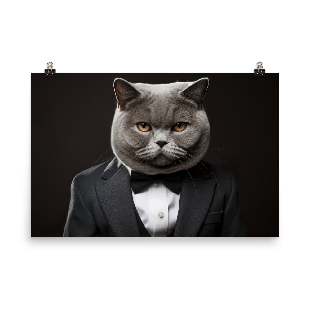 British Shorthair Photo paper poster - PosterfyAI.com