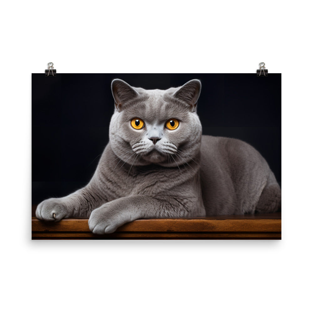 British Shorthair Photo paper poster - PosterfyAI.com