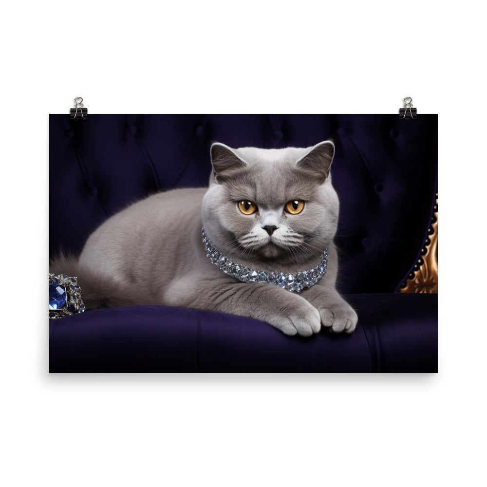 British Shorthair Photo paper poster - PosterfyAI.com